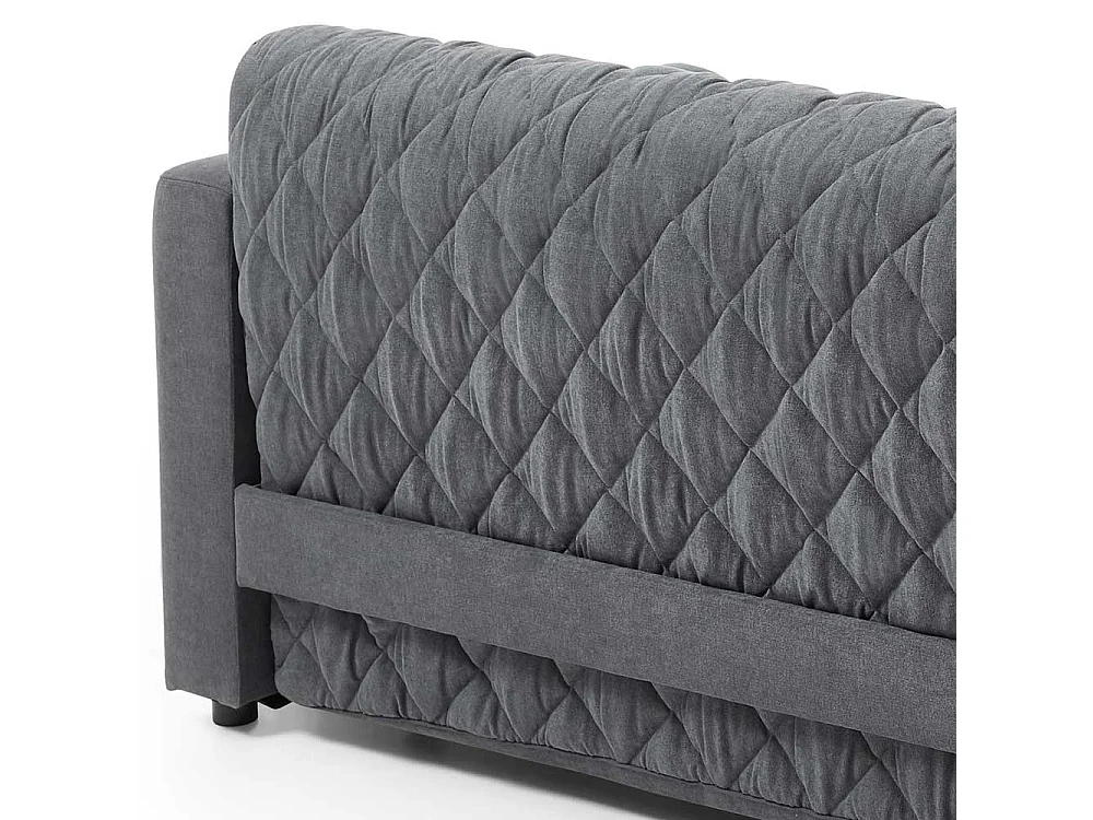 Zweisitzer Schlafcouch in Grau Taschenfederkern
