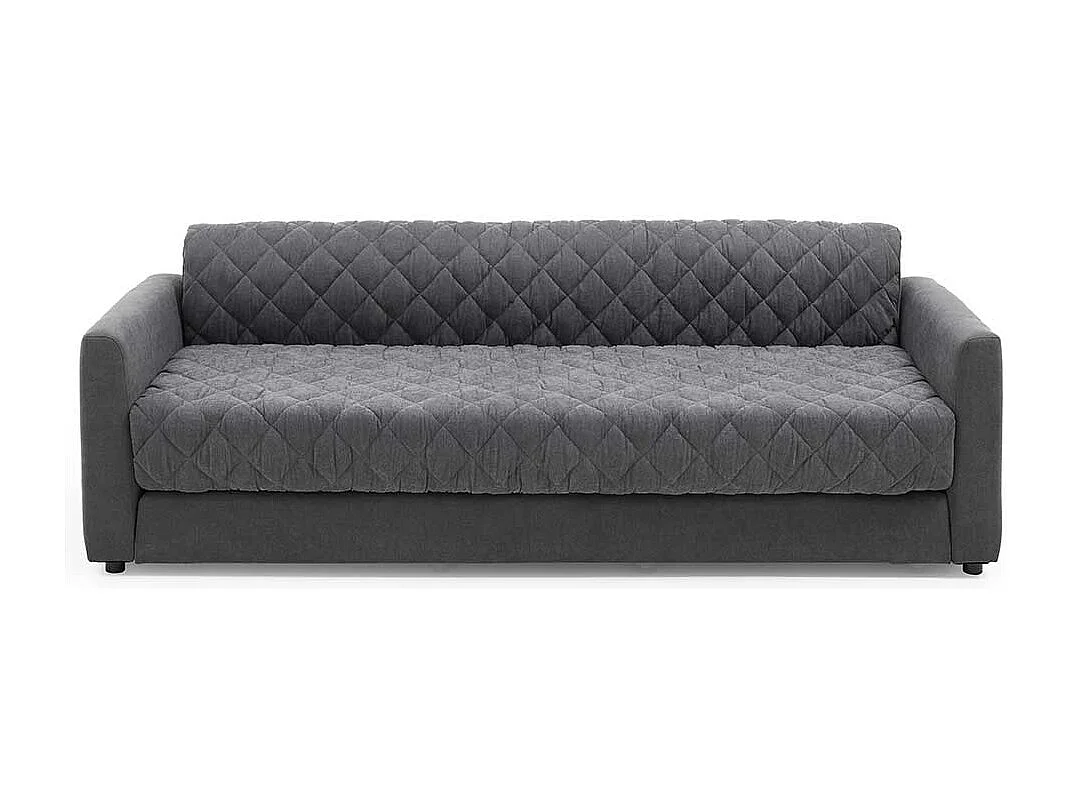 Zweisitzer Schlafcouch in Grau Taschenfederkern
