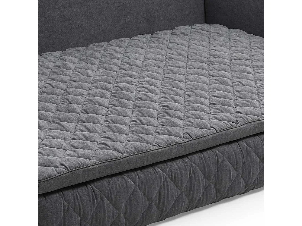 Zweisitzer Schlafcouch in Grau Taschenfederkern