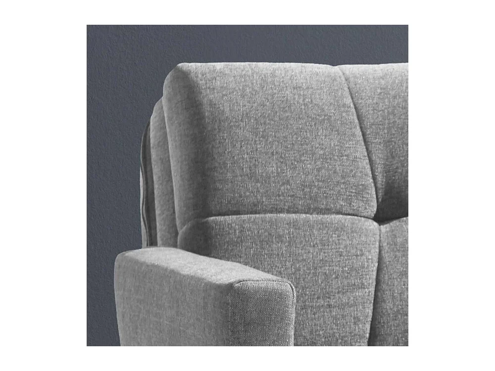 Schlafsofa in Grau Flachgewebe abklappbaren Arnlehnen