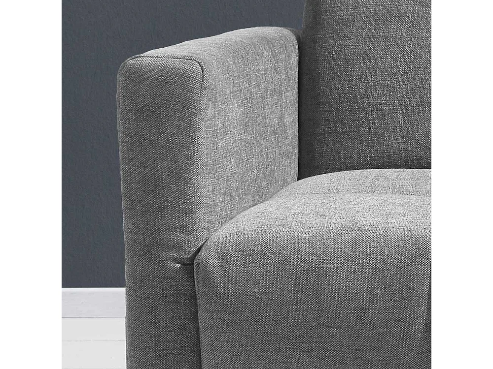 Schlafsofa in Grau Flachgewebe abklappbaren Arnlehnen