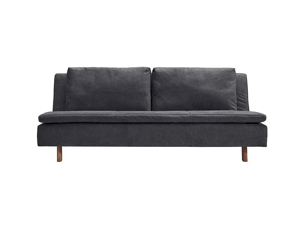 Sofa Bett Graublau in modernem Design Rücken Klappmechanik