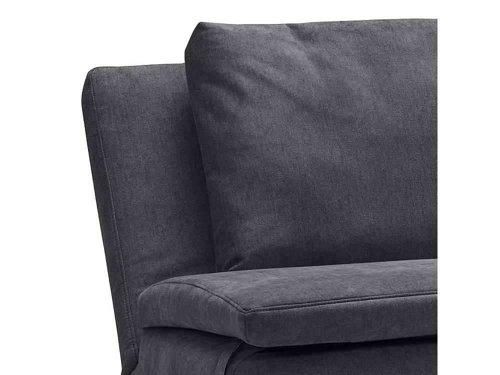 Sofa Bett Graublau in modernem Design Rücken Klappmechanik