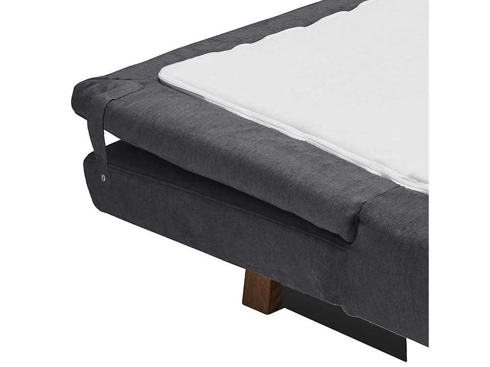 Sofa Bett Graublau in modernem Design Rücken Klappmechanik