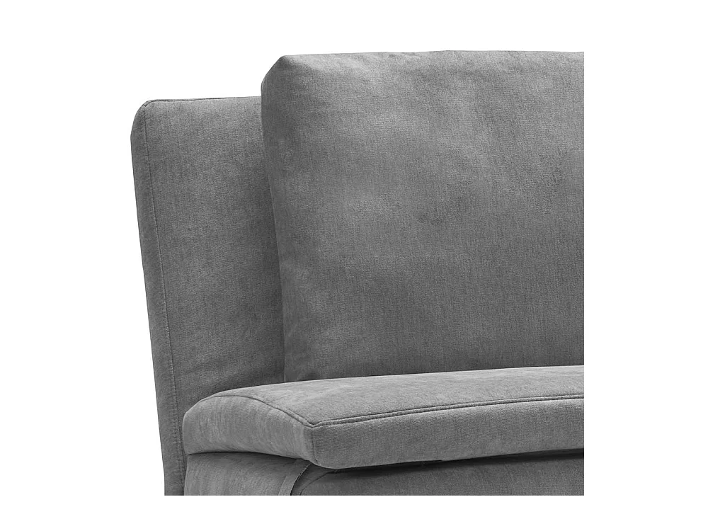Ausklappbares Sofa grau aus Microvelour modernem Design