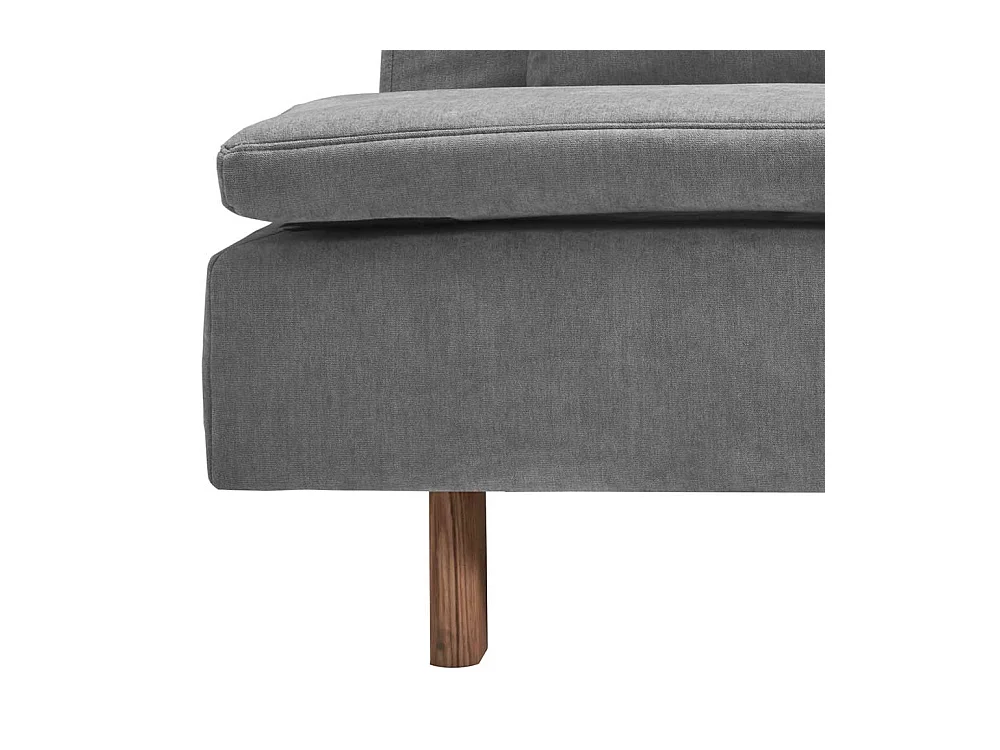 Ausklappbares Sofa grau aus Microvelour modernem Design