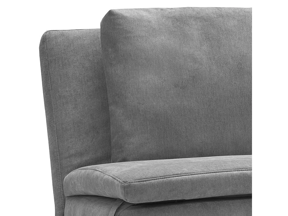 Ausklappbares Sofa grau aus Microvelour modernem Design