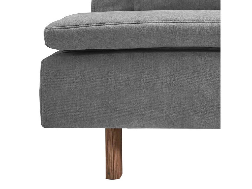 Ausklappbares Sofa grau aus Microvelour modernem Design