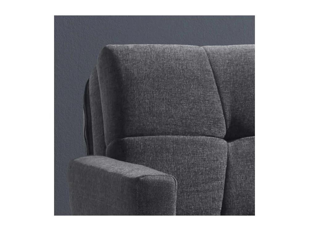 Schlafcouch in Blaugrau Flachgewebe verstellbaren Armlehnen