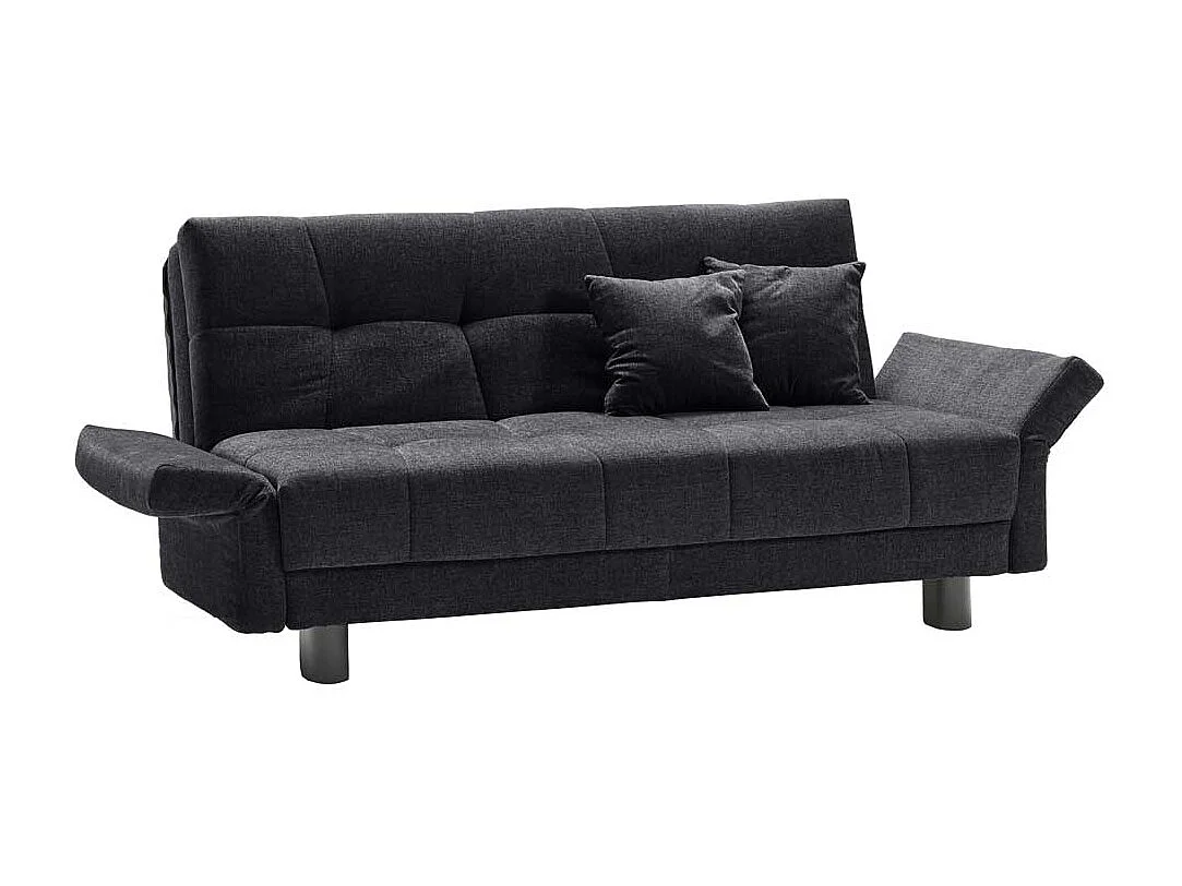 Schlafcouch in Blaugrau Flachgewebe verstellbaren Armlehnen