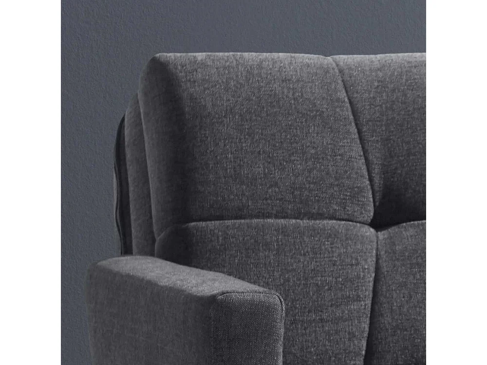 Schlafcouch in Blaugrau Flachgewebe verstellbaren Armlehnen