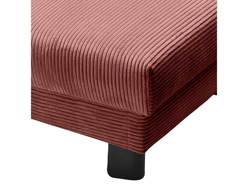 Verwandlungssofa aus Cord und Metall Faltmechanik