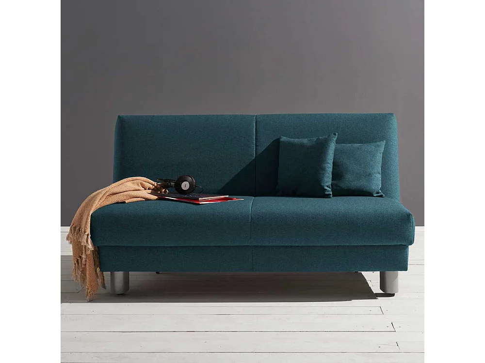 Klappsofa in Petrol Schlaffunktion