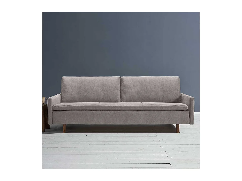 Liegesofa modern Beigegrau Made in Germany Microvelour