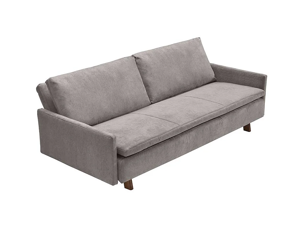 Liegesofa modern Beigegrau Made in Germany Microvelour