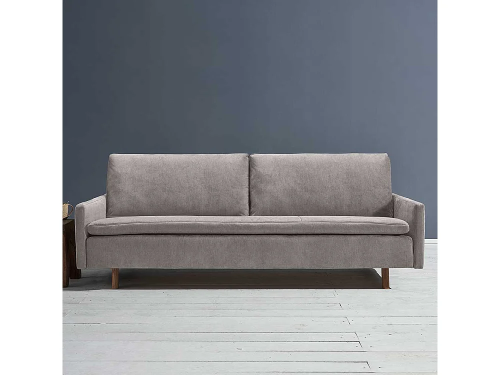 Liegesofa modern Beigegrau Made in Germany Microvelour