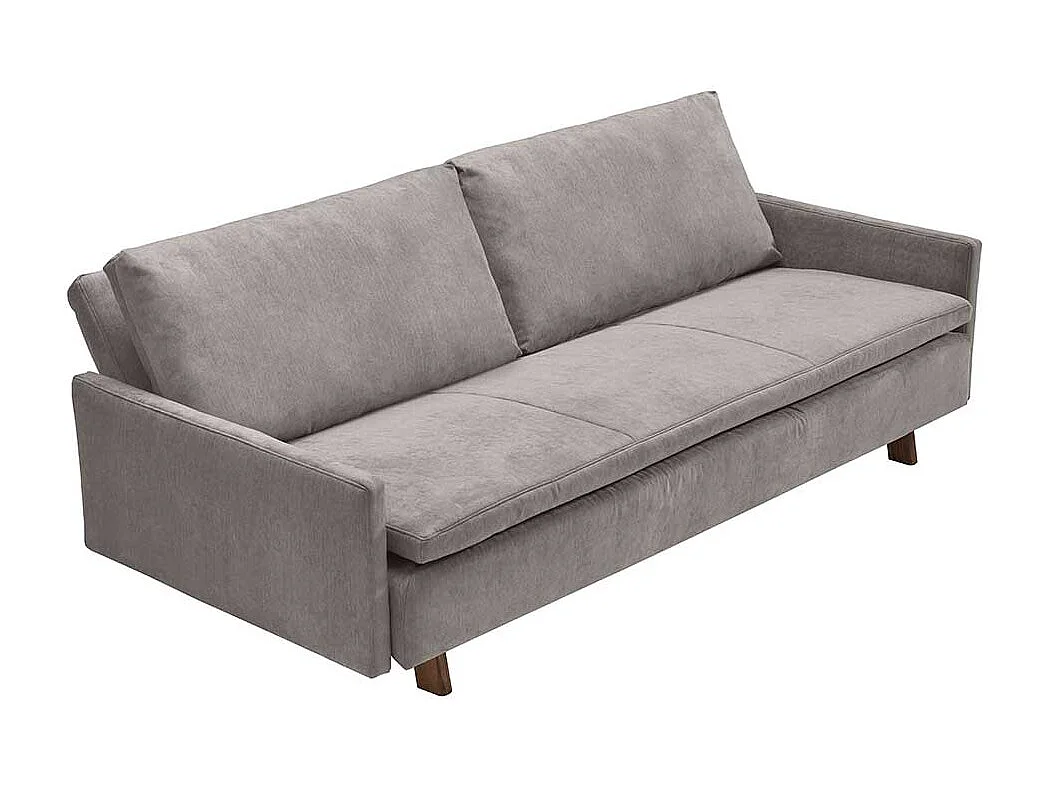 Liegesofa modern Beigegrau Made in Germany Microvelour