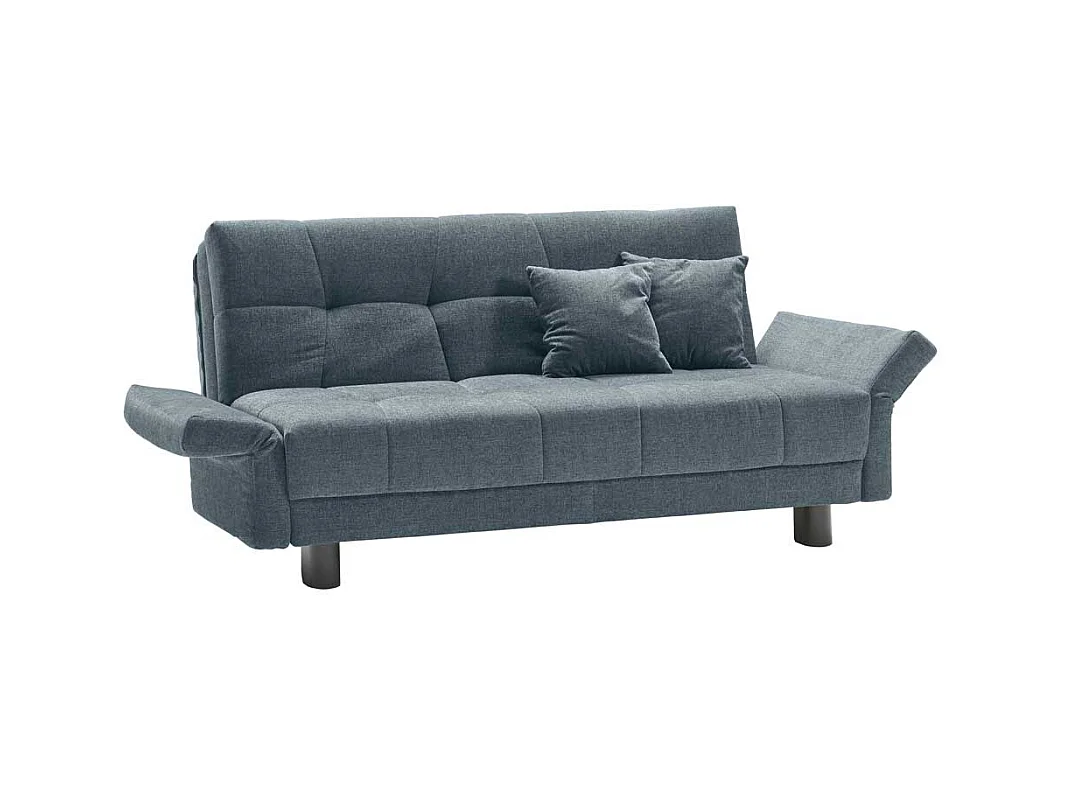 Klappcouch in Hellblau Flachgewebe verstellbaren Armlehnen