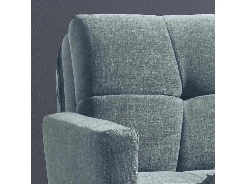 Klappcouch in Hellblau Flachgewebe verstellbaren Armlehnen