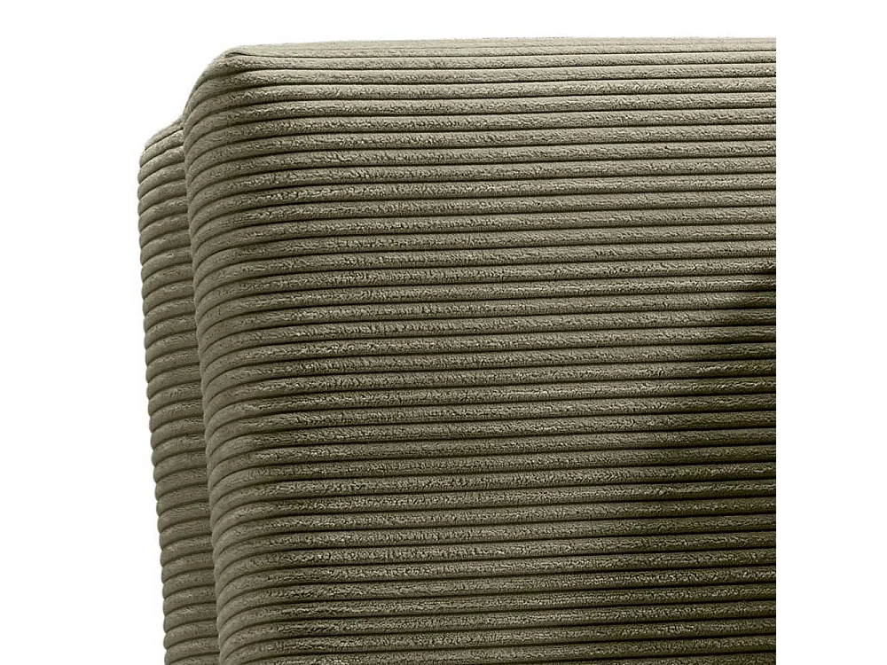 Faltsofa Cord in Grün Untergestell aus Metall