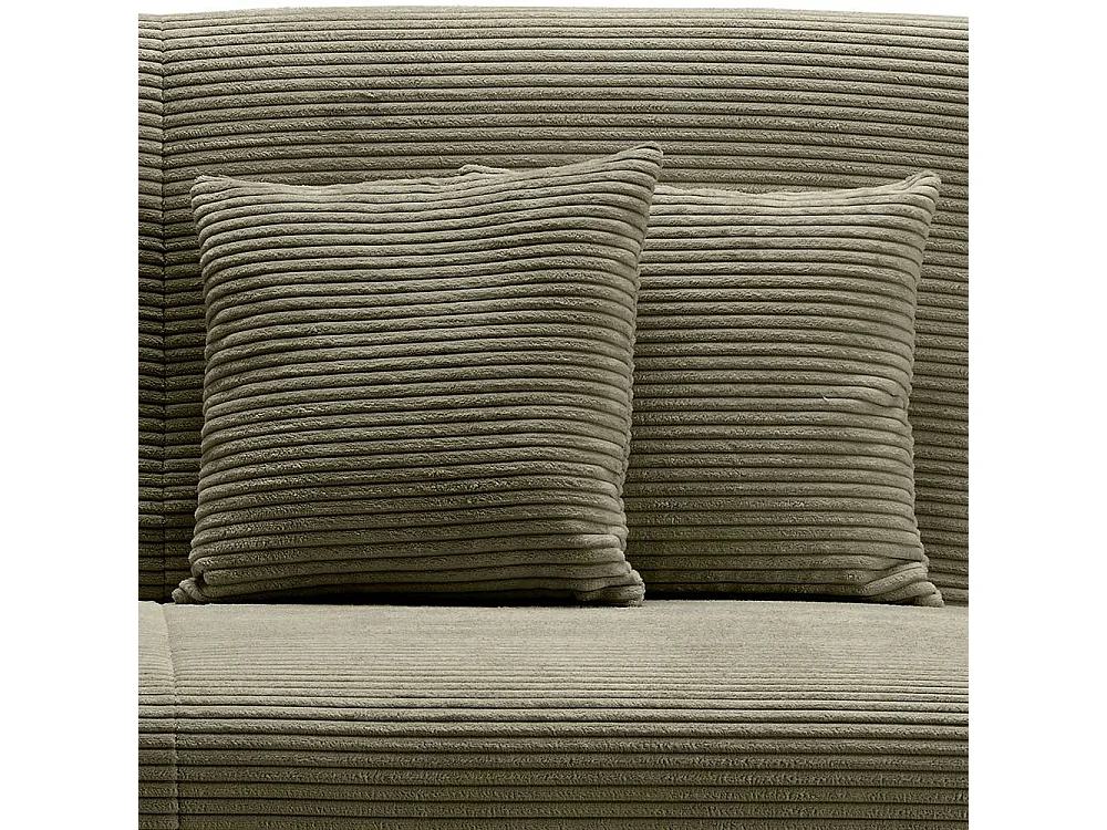 Faltsofa Cord in Grün Untergestell aus Metall