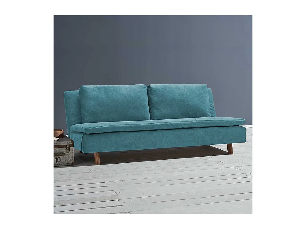 Sofa Bett Petrol modern Made in Germany Microvelour