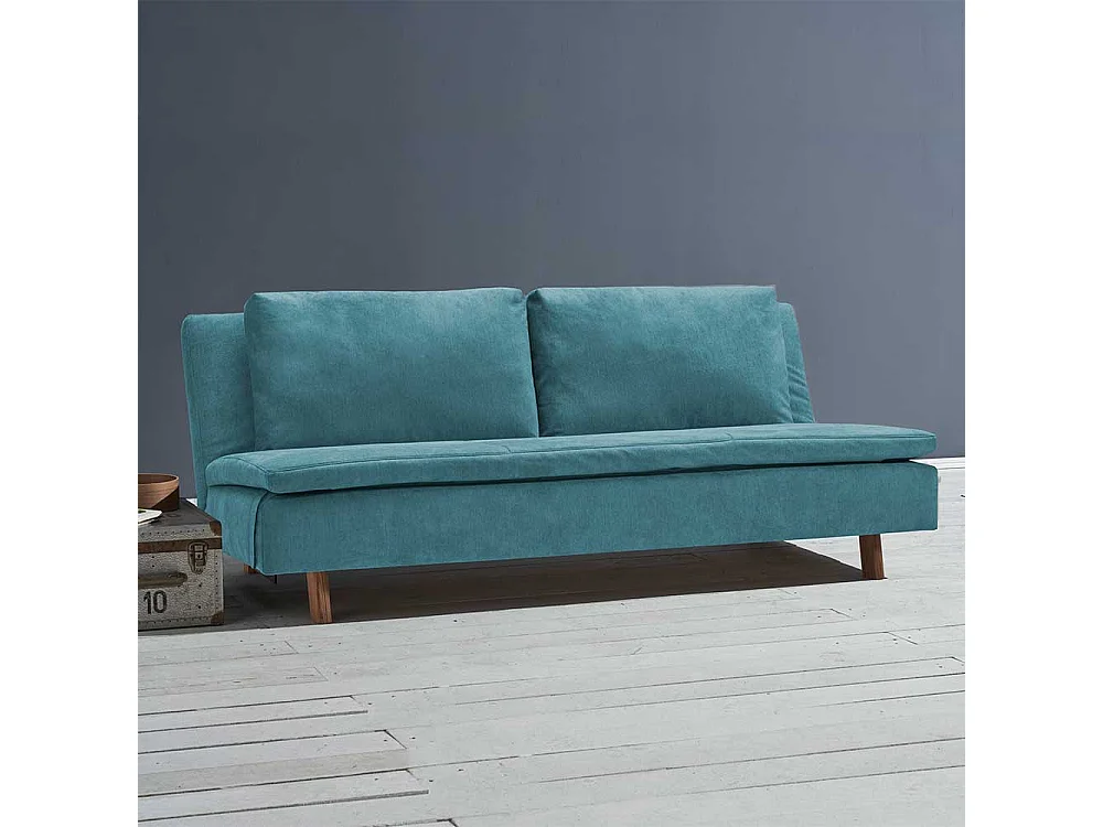 Sofa Bett Petrol modern Made in Germany Microvelour