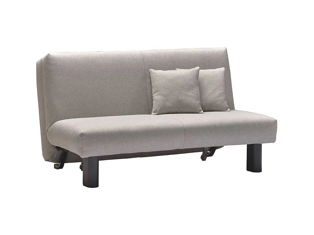 Bettcouch in Hellgrau Stoff modern