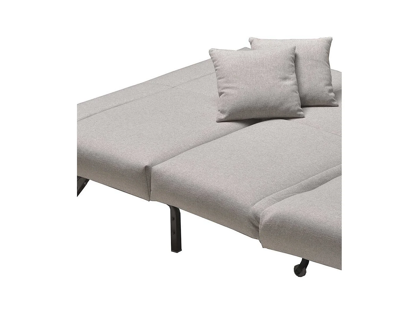 Bettcouch in Hellgrau Stoff modern