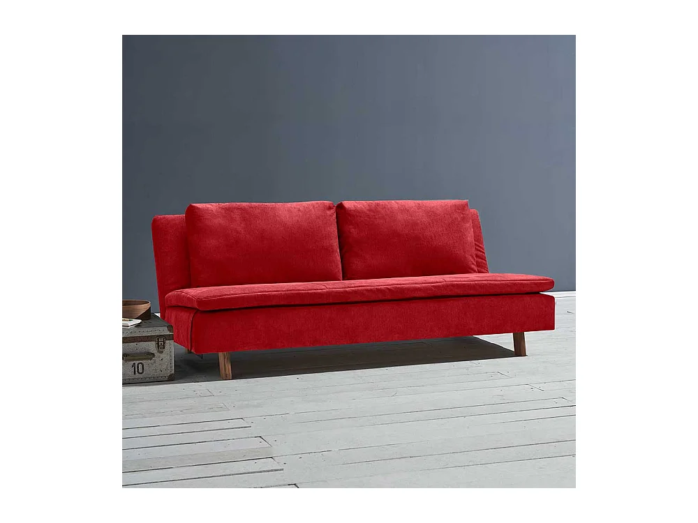 Schlafcouch rot in modernem Design Made in Germany