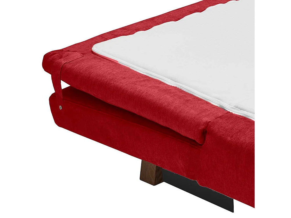 Schlafcouch rot in modernem Design Made in Germany