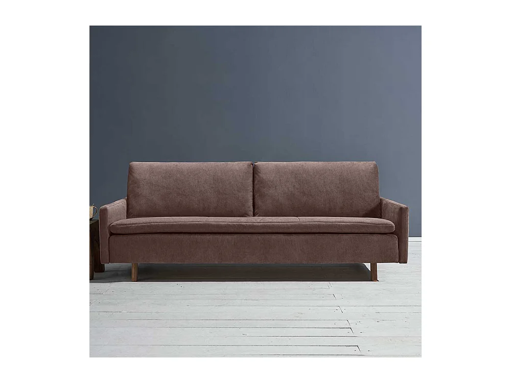 Bettcouch dunkelbraun modern 220 cm breit Armlehnen