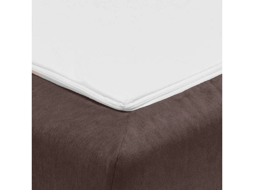 Bettcouch dunkelbraun modern 220 cm breit Armlehnen