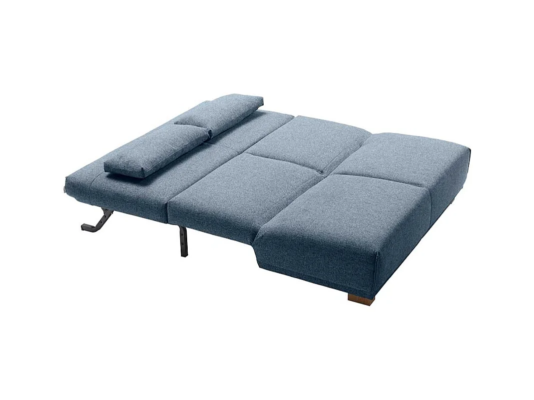 Klappcouch in Blau Stoff Made in Germany
