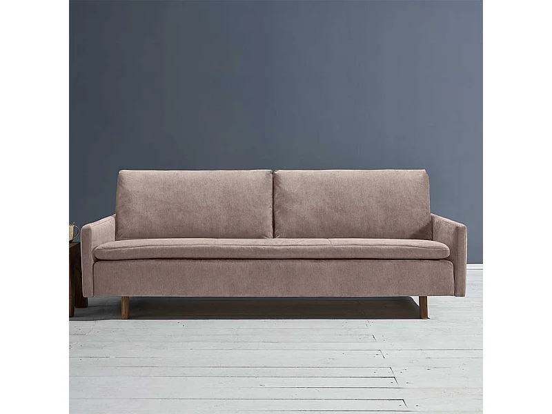 Ausklappbares Sofa Schlammfarben in modernem Design Microvelour