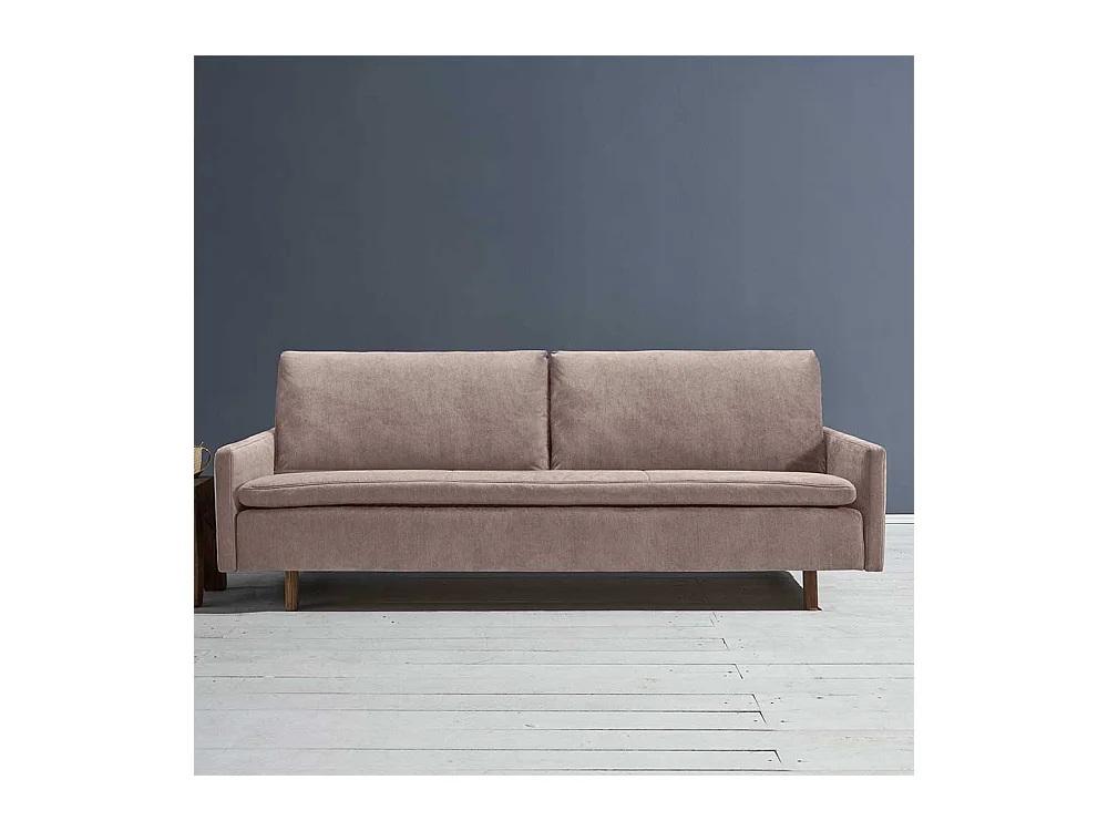 Ausklappbares Sofa Schlammfarben in modernem Design Microvelour