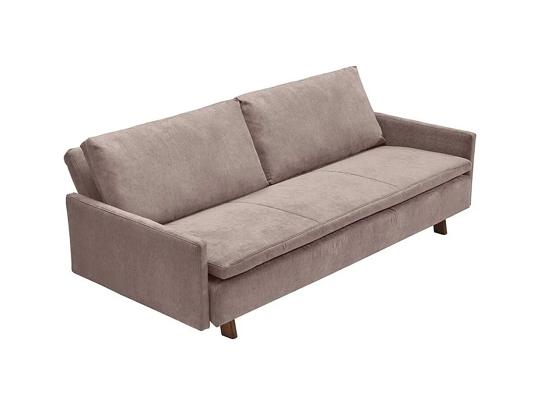 Ausklappbares Sofa Schlammfarben in modernem Design Microvelour