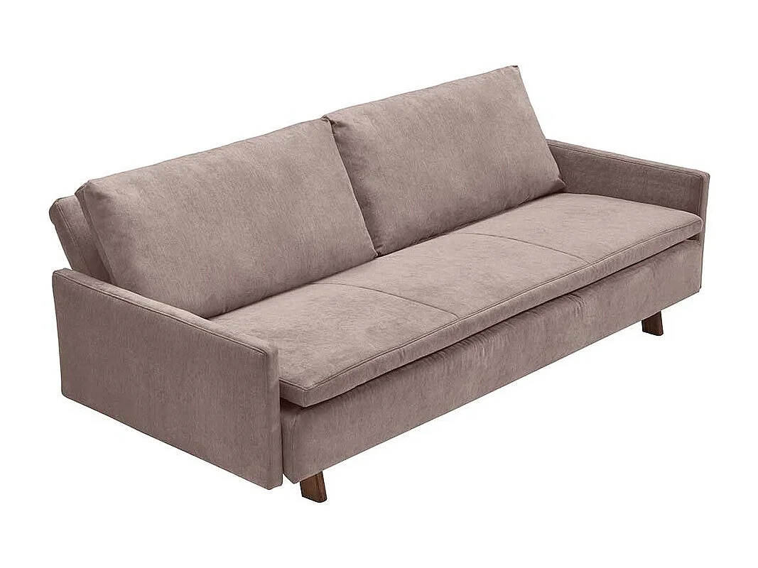 Ausklappbares Sofa Schlammfarben in modernem Design Microvelour