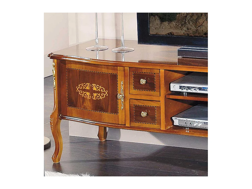 Barock Lowboard Nussbaum furniert 170 cm