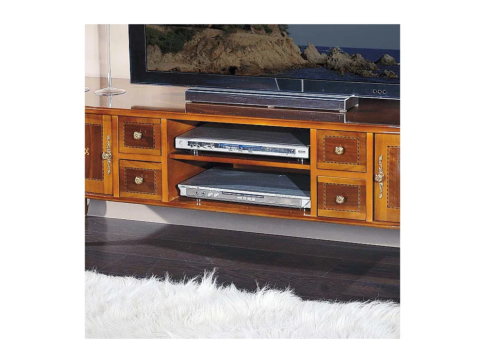 Barock Lowboard Nussbaum furniert 170 cm