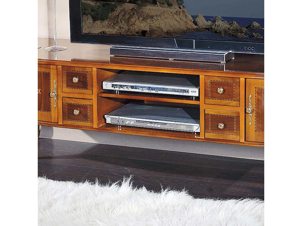 Barock Lowboard Nussbaum furniert 170 cm