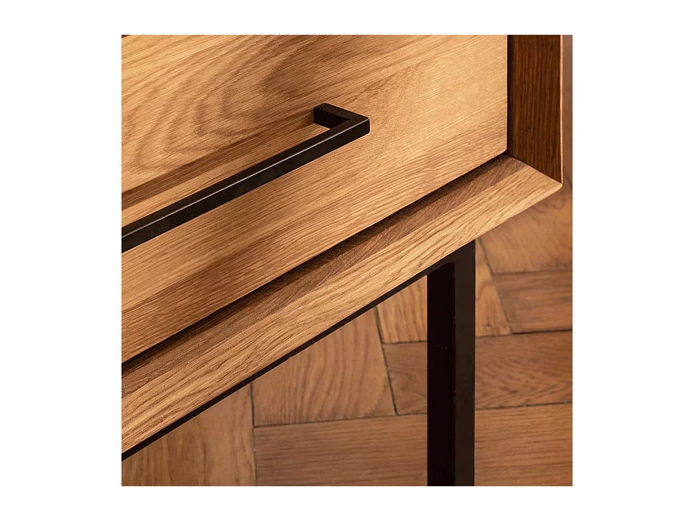 Kleines Lowboard aus Wildeiche Massivholz 90 cm breit - 50 cm hoch