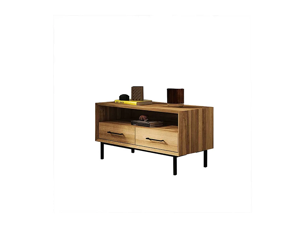 Kleines Lowboard aus Wildeiche Massivholz 90 cm breit - 50 cm hoch