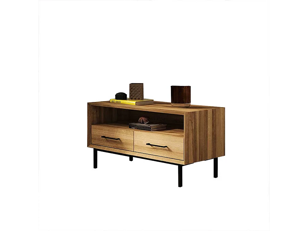 Kleines Lowboard aus Wildeiche Massivholz 90 cm breit - 50 cm hoch