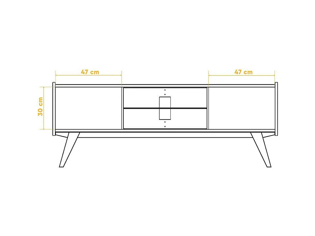 Massivholz Lowboard aus Wildeiche geölt Retrostil