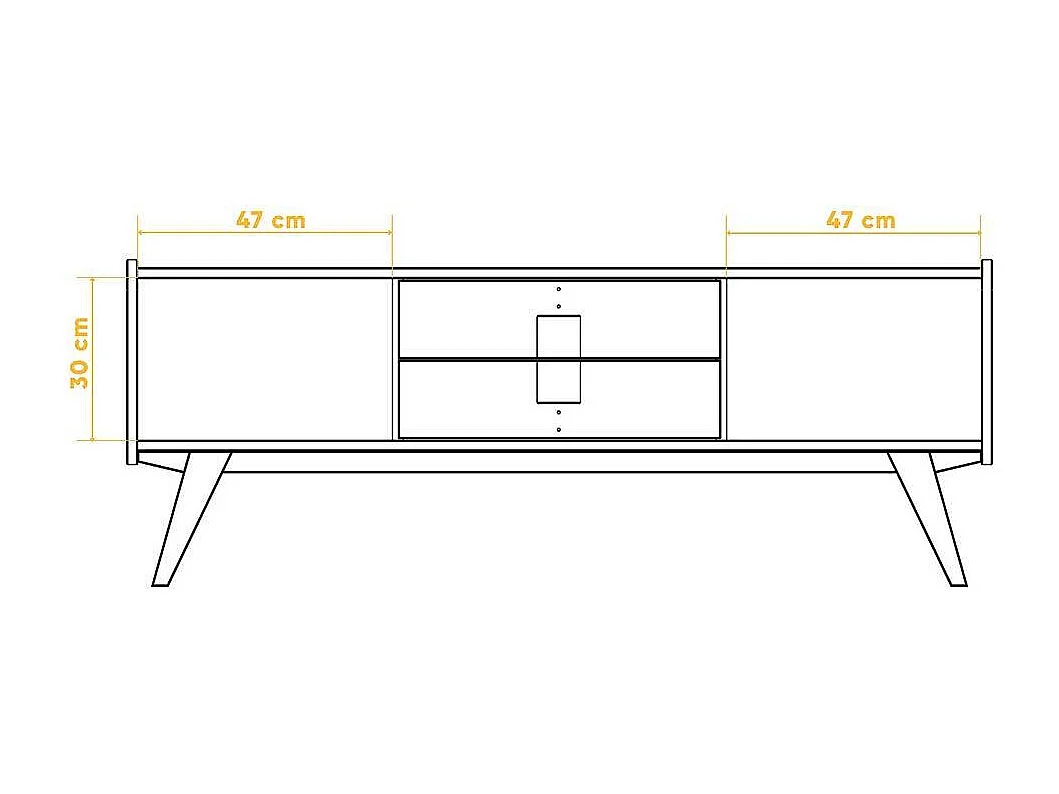 Massivholz Lowboard aus Wildeiche geölt Retrostil