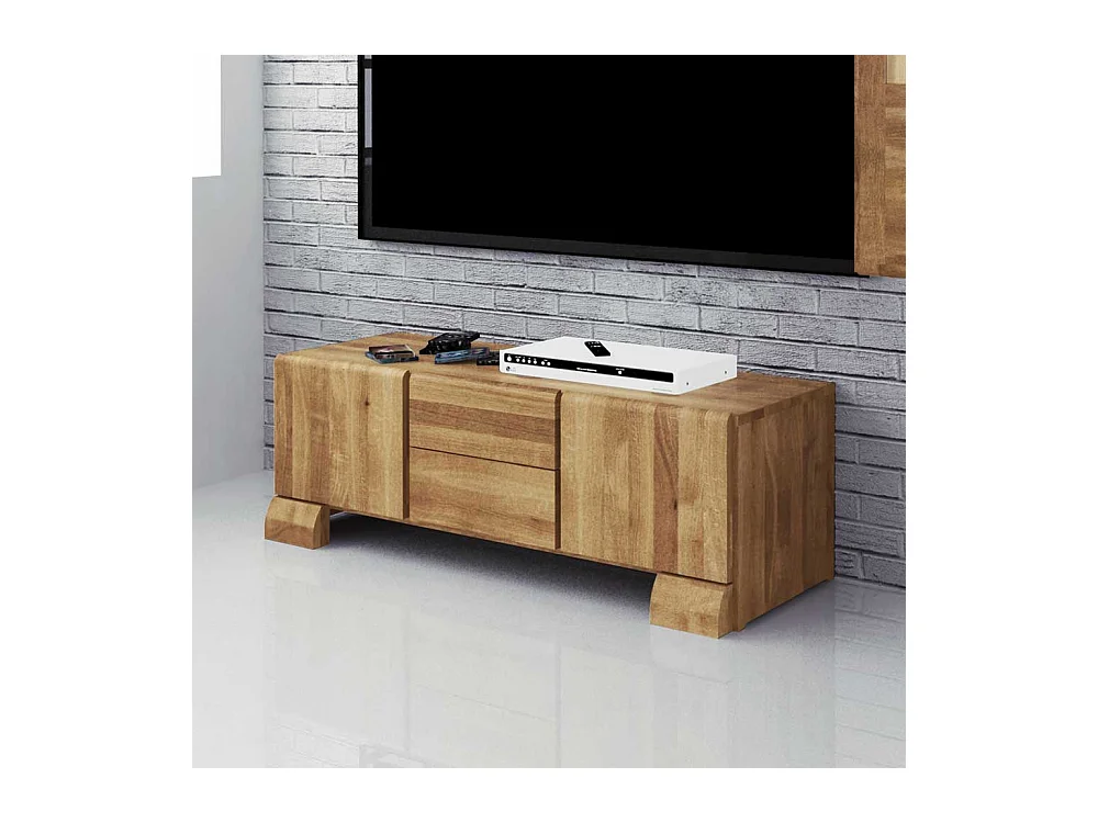 Lowboard aus Wildeiche Massivholz 120 cm