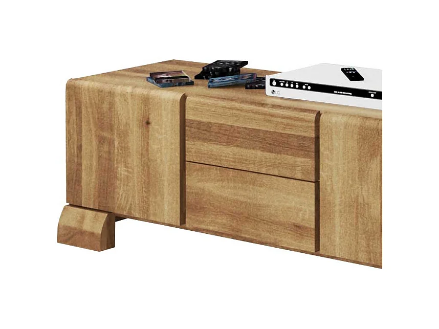Lowboard aus Wildeiche Massivholz 120 cm