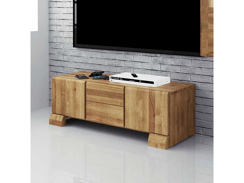 Lowboard aus Wildeiche Massivholz 120 cm
