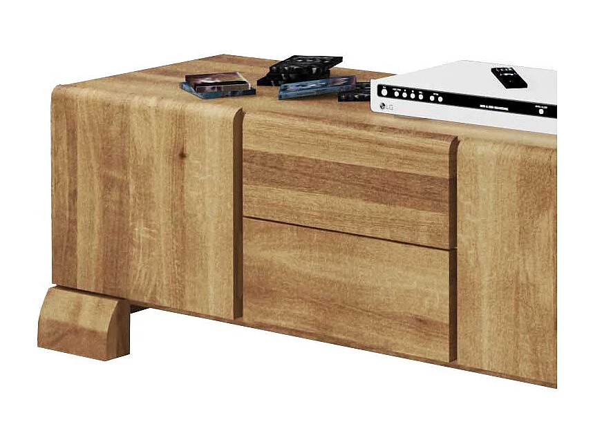 Lowboard aus Wildeiche Massivholz 120 cm